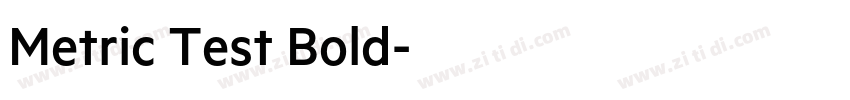 Metric Test Bold字体转换
